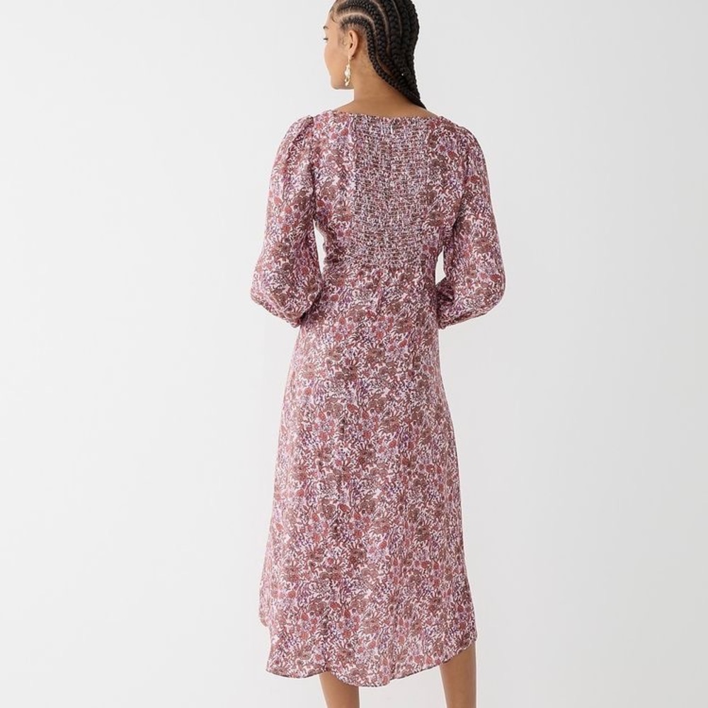 J.Crew Sweetheart Long-Sleeve Midi Dress in Fête Floral - Picture 7 of 15